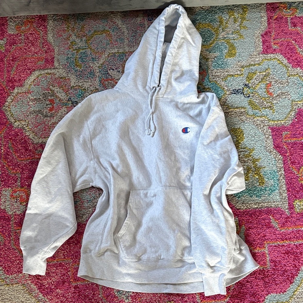 Champion Light Gray Pullover Hoodie